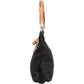 Gucci Black Monogram  GG  Bamboo Studded Hobo Handbag