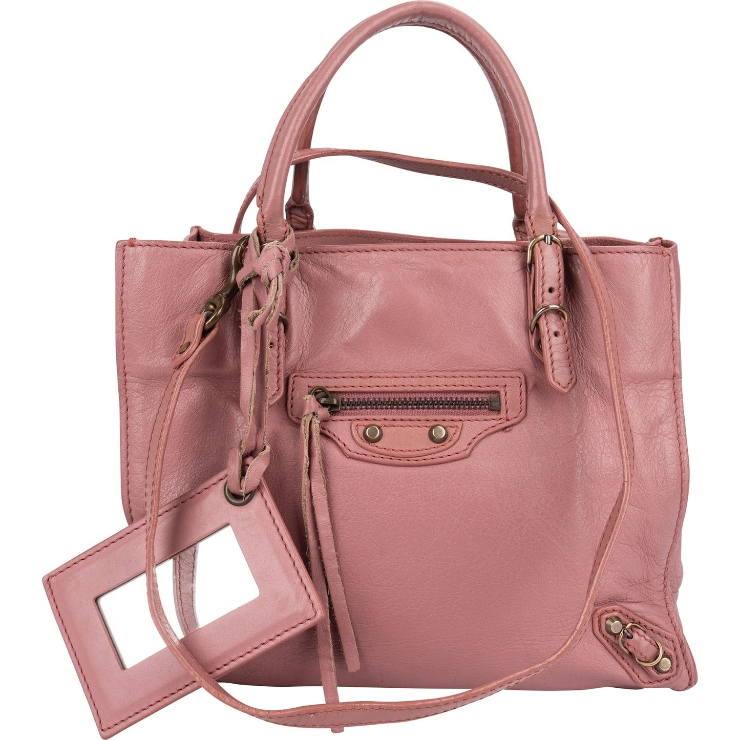 Balenciaga Pink Leather City Handbag