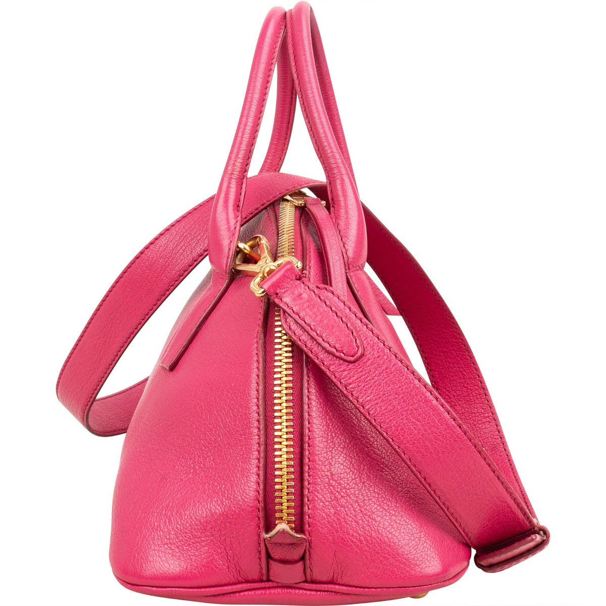 Miu Miu Bauletto Dome aus rosa Madras-Leder – Ansicht 4