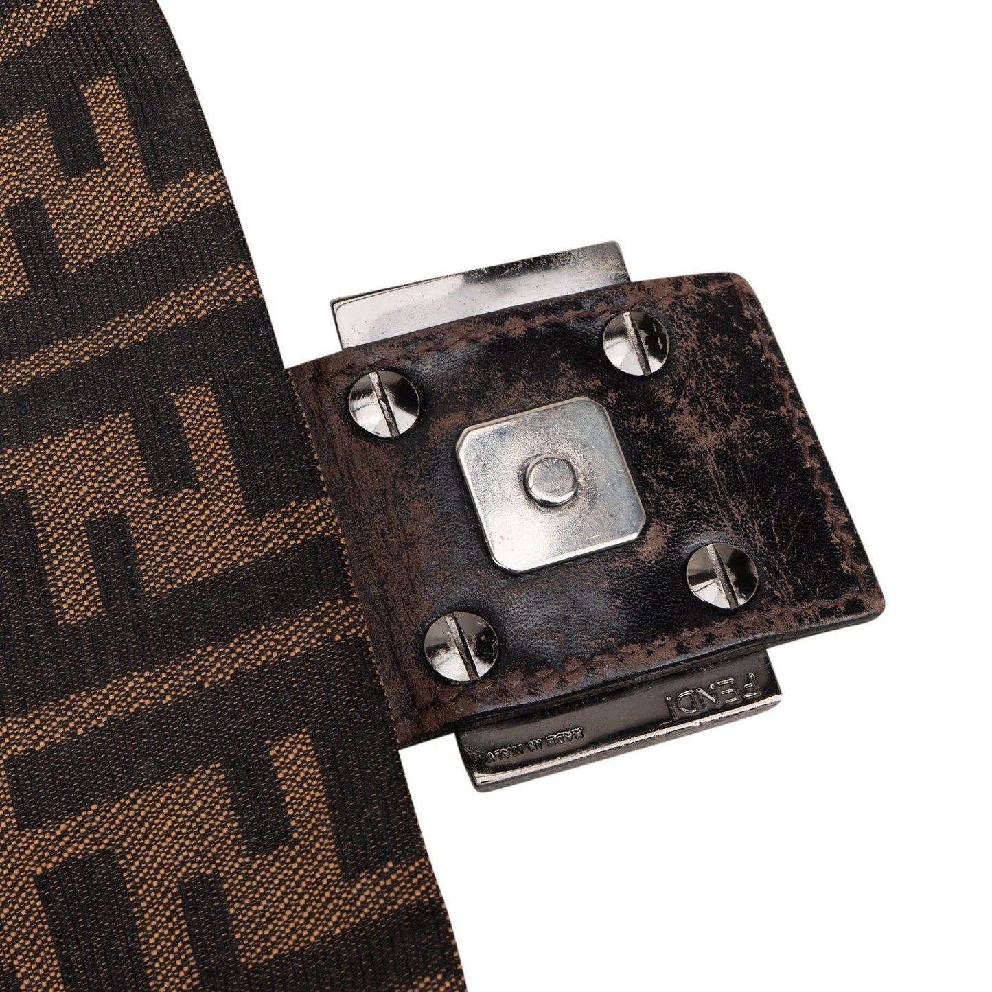 Fendi Monogram FF Mamma Baguette Shoulder Bag