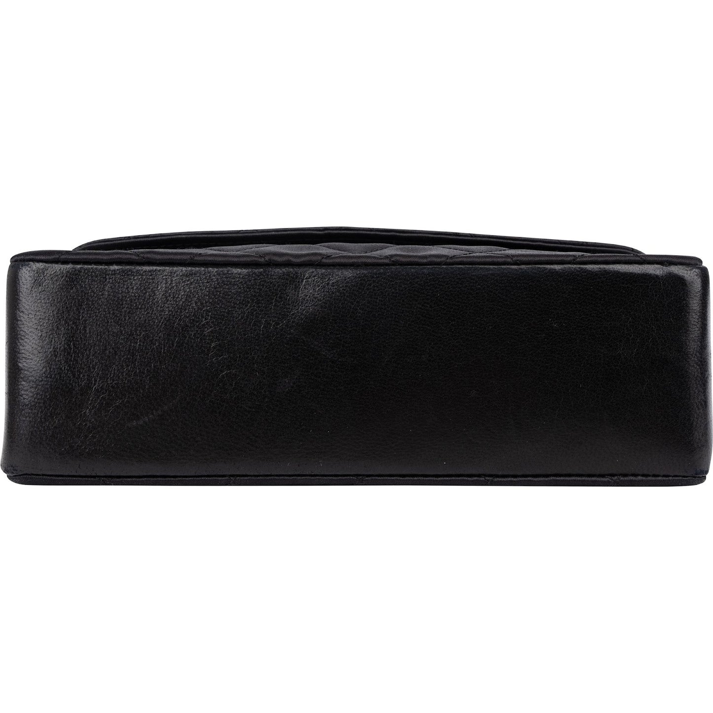 Chanel Navy Quilted Satin Top Bar 24K Gold Single Flap Small Crossbody Bag