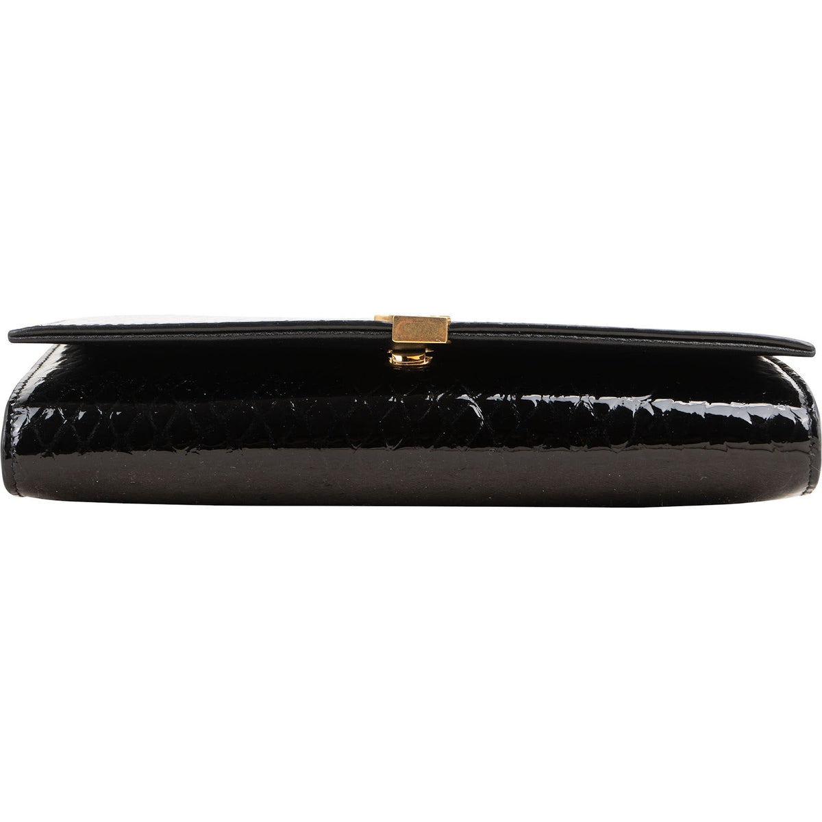 Yves Saint Laurent Python-Embossed Patent Leather Kate Wallet On Chain Crossbody Bag
