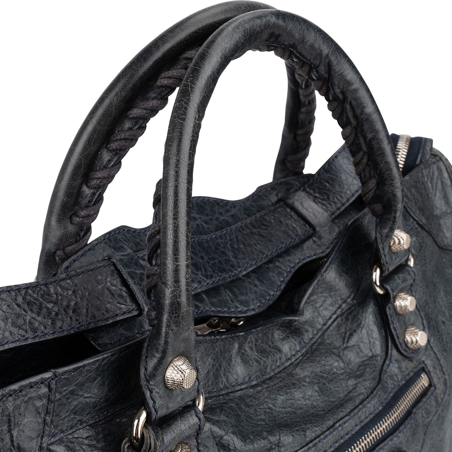 Balenciaga Dark Blue Leather City Handbag