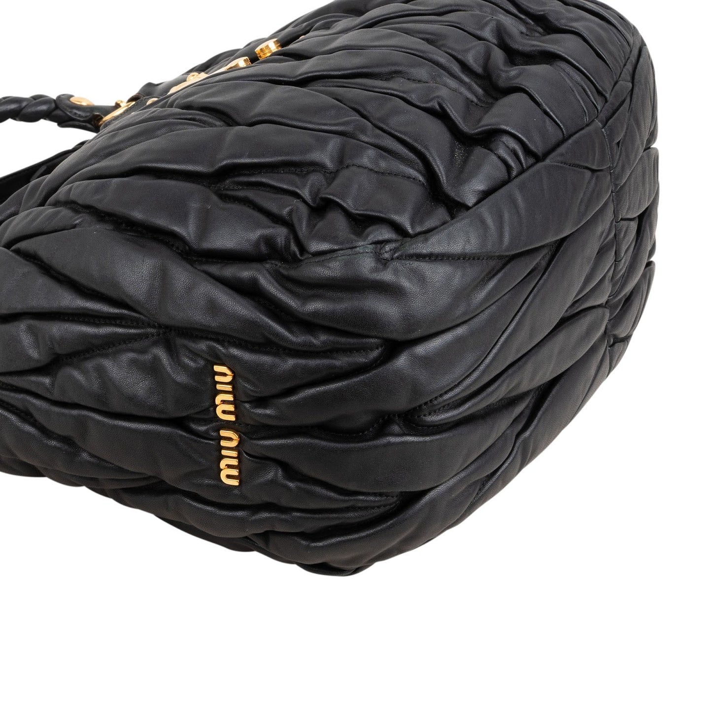 Miu Miu Matelassé Nappa Leather Coffer Handbag