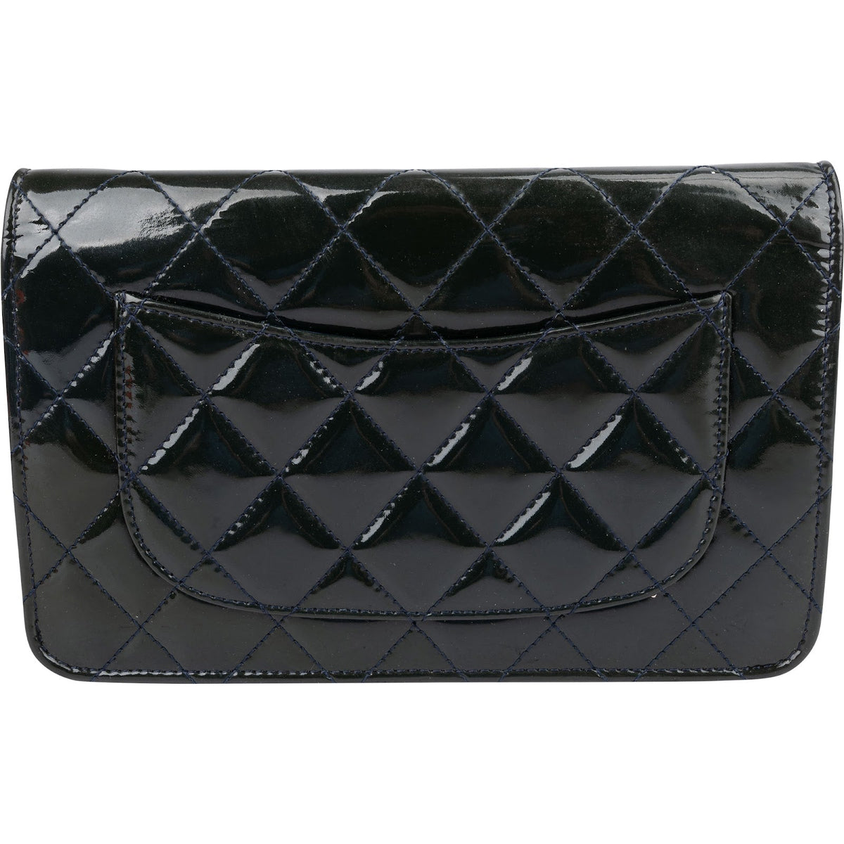 Chanel Quilted Patent Leather Wallet On Chain Crossbody Bag