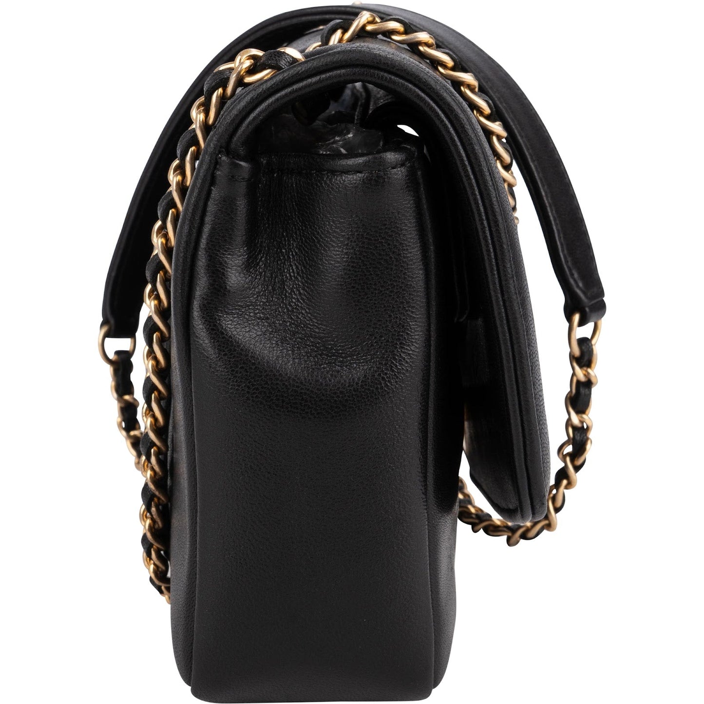 Chanel Quilted Lambskin Diana New Collection Single Flap Crossbody Bag