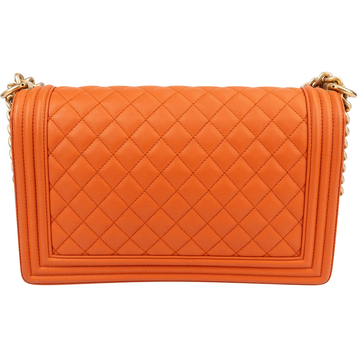 Chanel Quilted Lambskin Large Boy Single Crossbody Bag