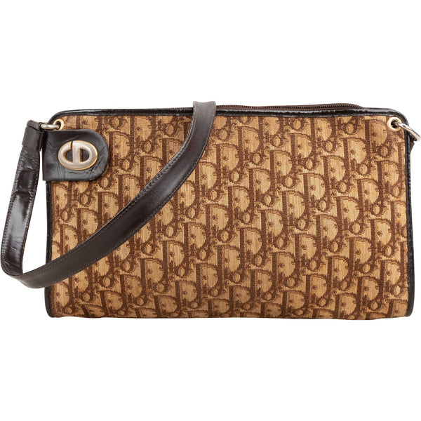 Christian Dior Trotter Monogram Canvas Vintage Shoulder Bag