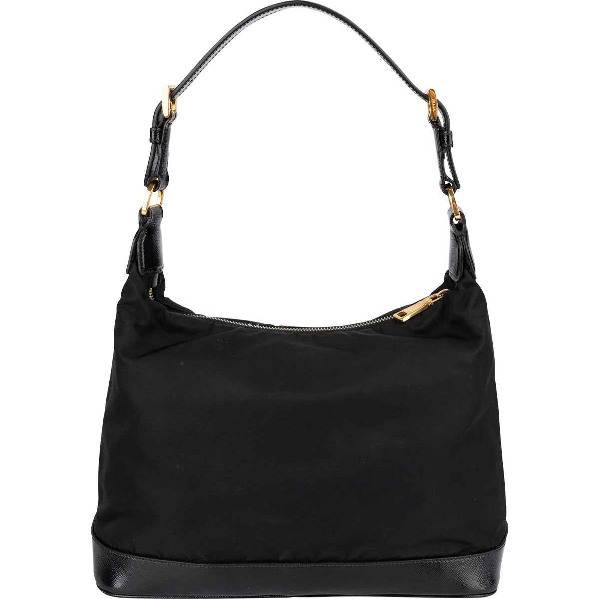 Prada Tessuto Saffiano Lux Leather Triangle Hobo Shoulder Bag