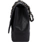 Chanel Quilted Caviar Leather Palladium Maxi Single Flap Crossbody Bag