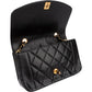 Chanel Quilted Lambskin 24K Gold Diana Single Flap Crossbody Bag