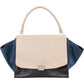 Céline Tricolor Leather and Suede Large Trapeze Handbag