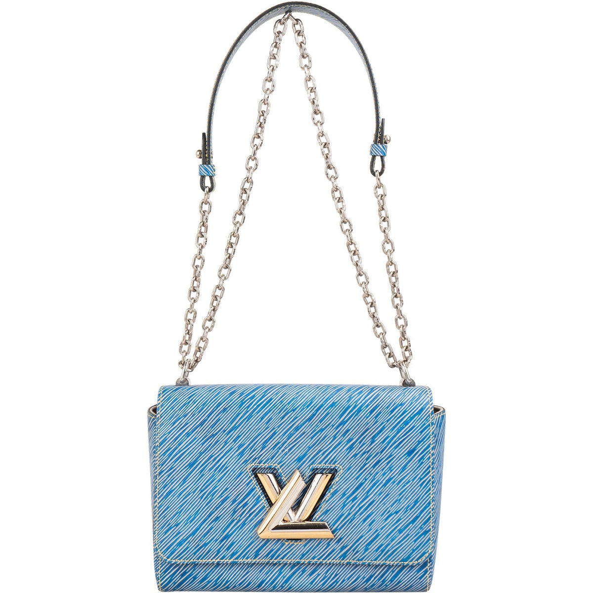 Louis Vuitton Blue Epi Leather Bicolor Twist Crossbody Bag