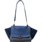 Céline Bicolor Suede Leather Trapeze Handbag