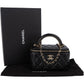 Chanel Quilted Lambskin Vanity Case Crossbody Handbag