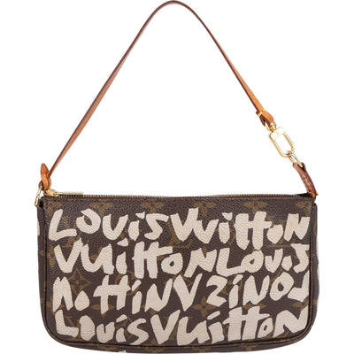 Louis Vuitton Monogram Canvas Limited Graffiti Pochette Accessoire Handbag