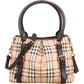 Burberry Nova-Check Monogram Haymarket Shoulder Bag