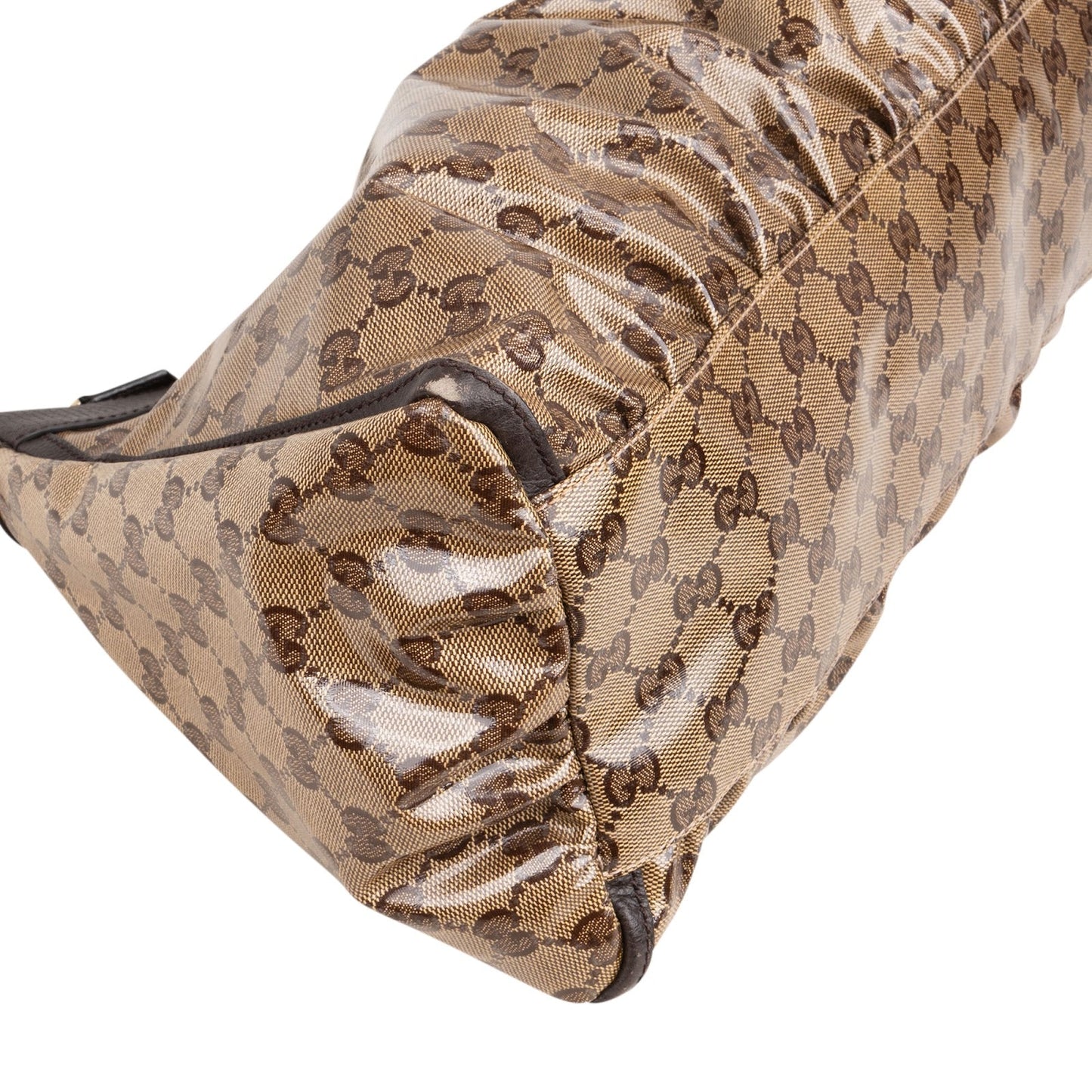 Gucci Monogram GG Crystal Abbey D-Ring Hobo Shoulder Bag
