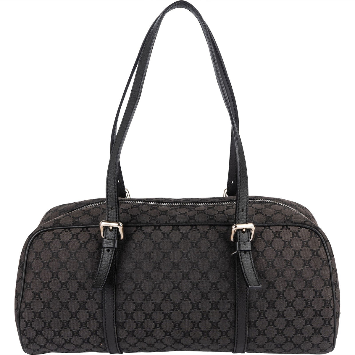 Celine Boston aus schwarzem Macadam-Nylon – Vorderansicht