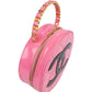 Chanel Iconic Quilted Patent Leather Round Vanity Handbag