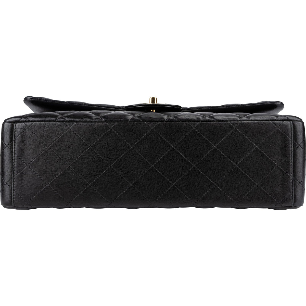Chanel Quilted Lambskin Gold Maxi Double Flap Crossbody Bag