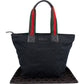 Gucci Web Stripe Tote Shopper aus GG Canvas – Ansicht 2