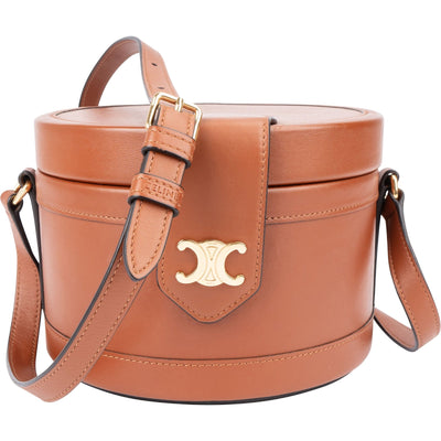 Celine Smooth Calfskin Tambour Triomphe Crossbody Bag