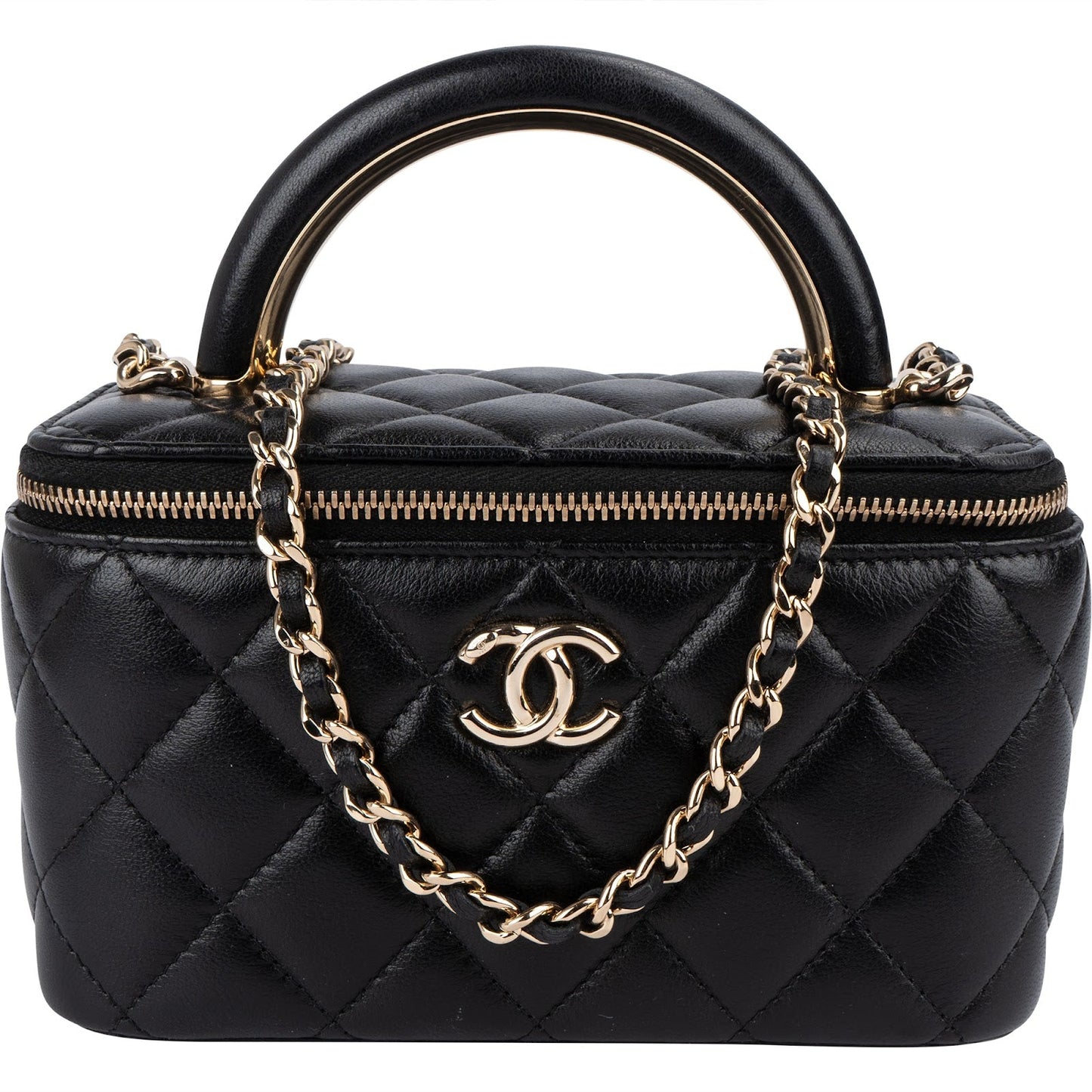 Chanel Quilted Lambskin Vanity Case Crossbody Bag