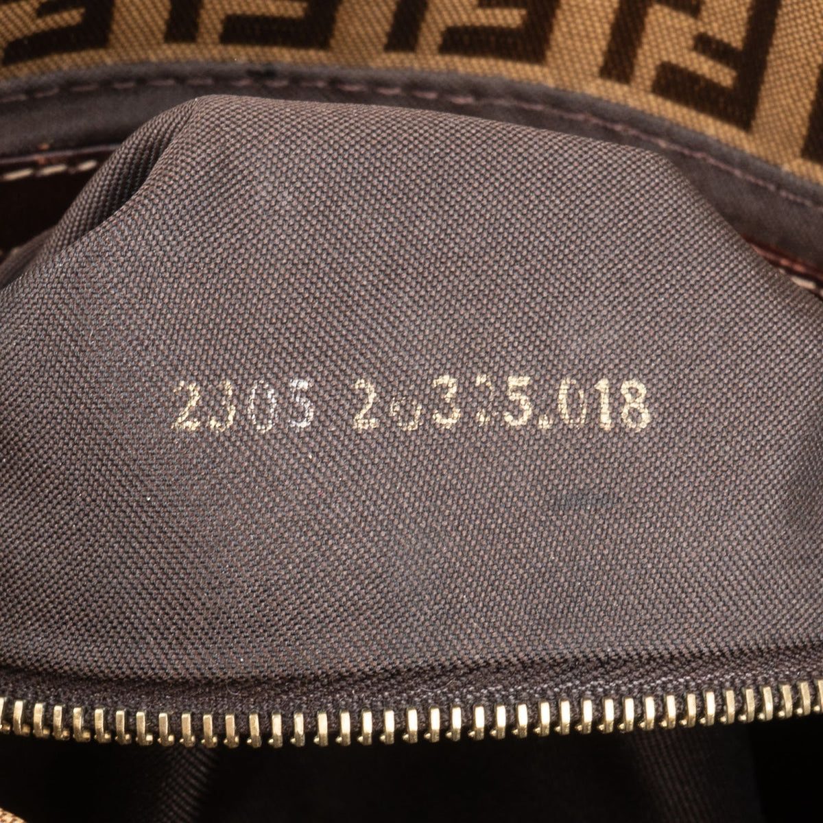 Fendi Coated Monogram FF Zucca Canvas Mamma Baguette Shoulder Bag