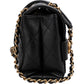 Chanel Quilted Lambskin Chain Spellout Letters Single Flap Crossbody Bag