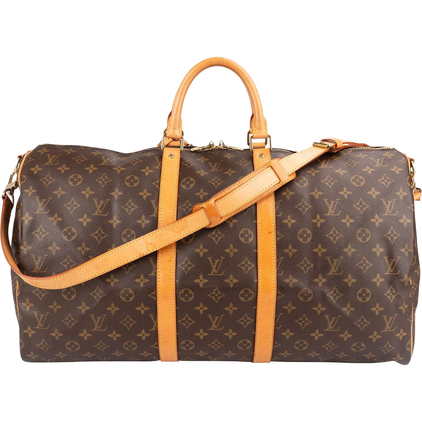 Louis Vuitton Monogram Canvas Keepall 55 Bandoulière Travel Bag