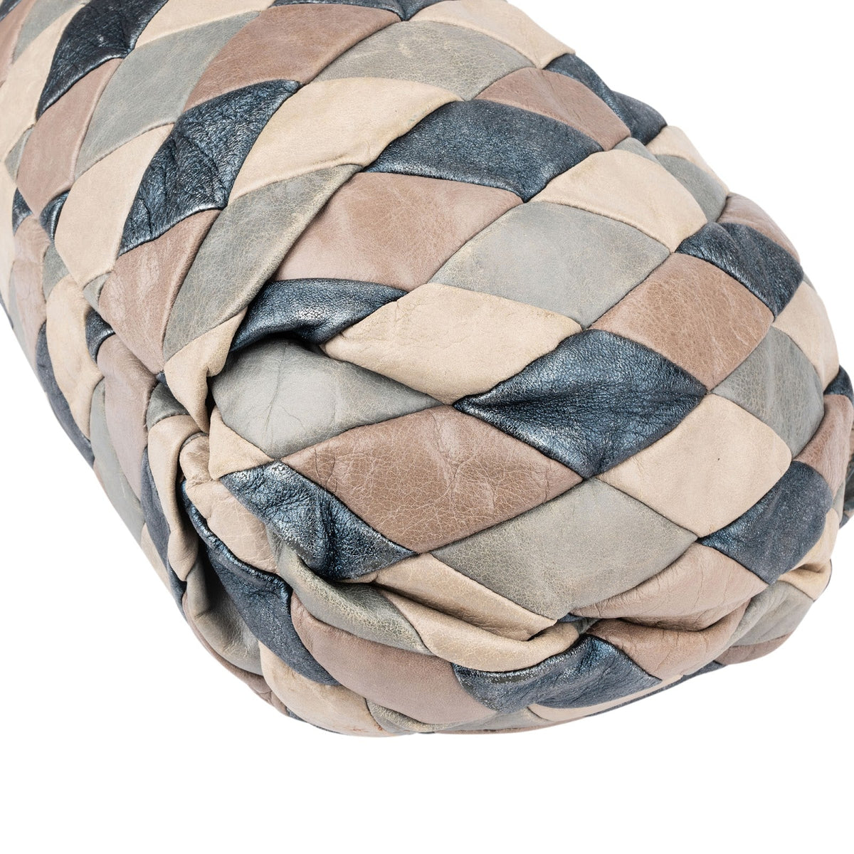 Miu Miu Patch aus mehrfarbigem gestepptem Vitello-Lux-Leder – Ansicht 7