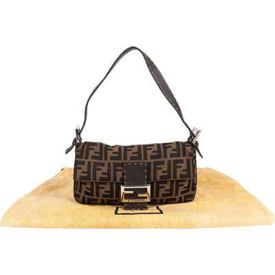 Fendi Monogram FF Baguette  Shoulder Bag