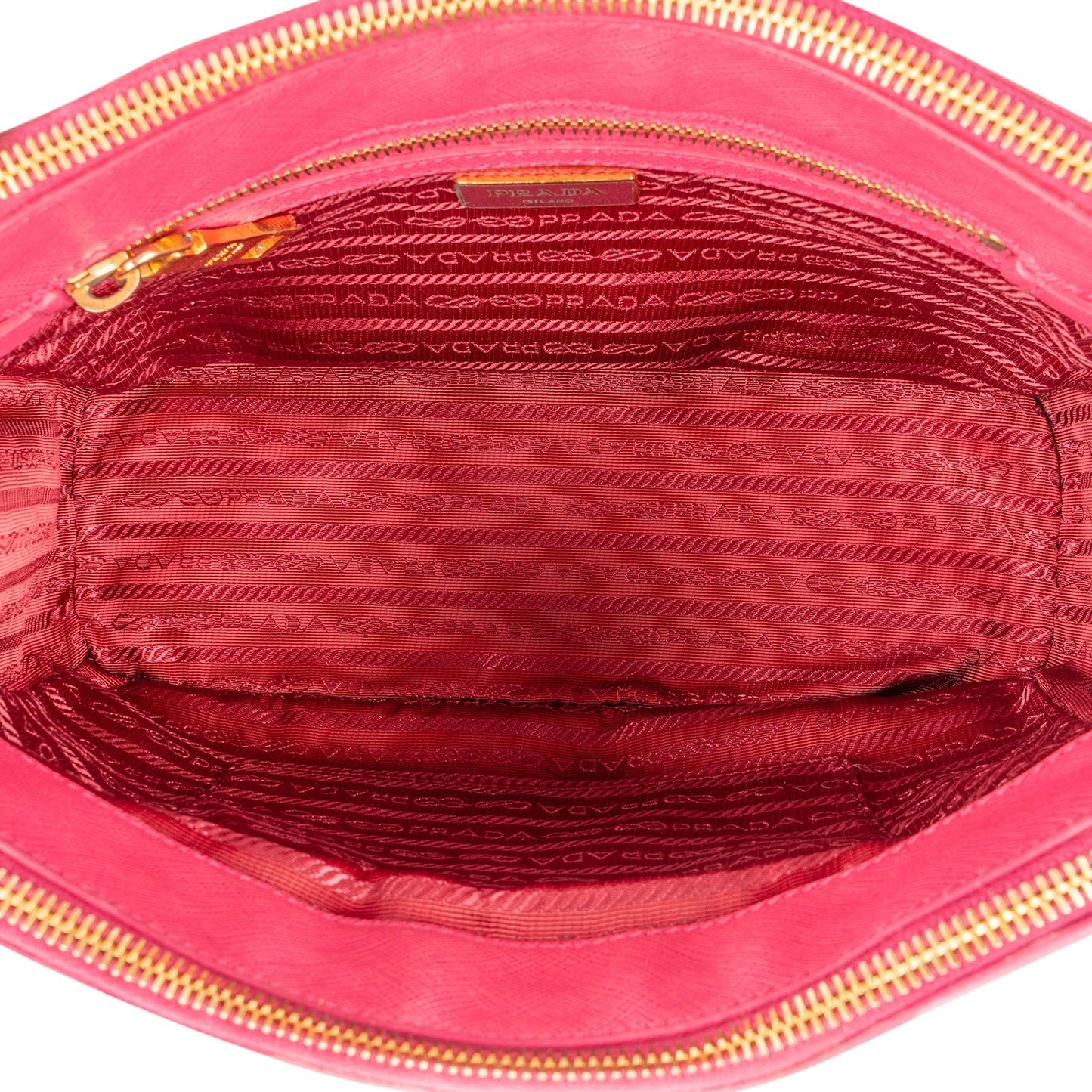 Prada Pink Saffiano Leather Small Galleria Handbag