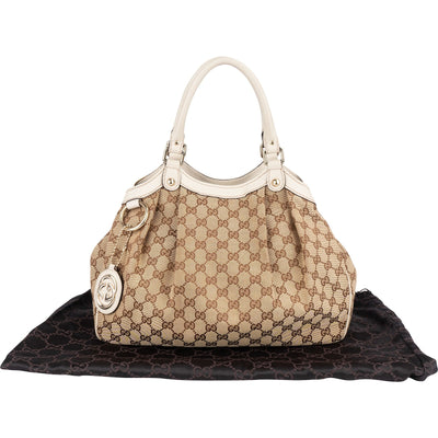 Gucci Monogram GG Canvas Sukey Hobo Handbag