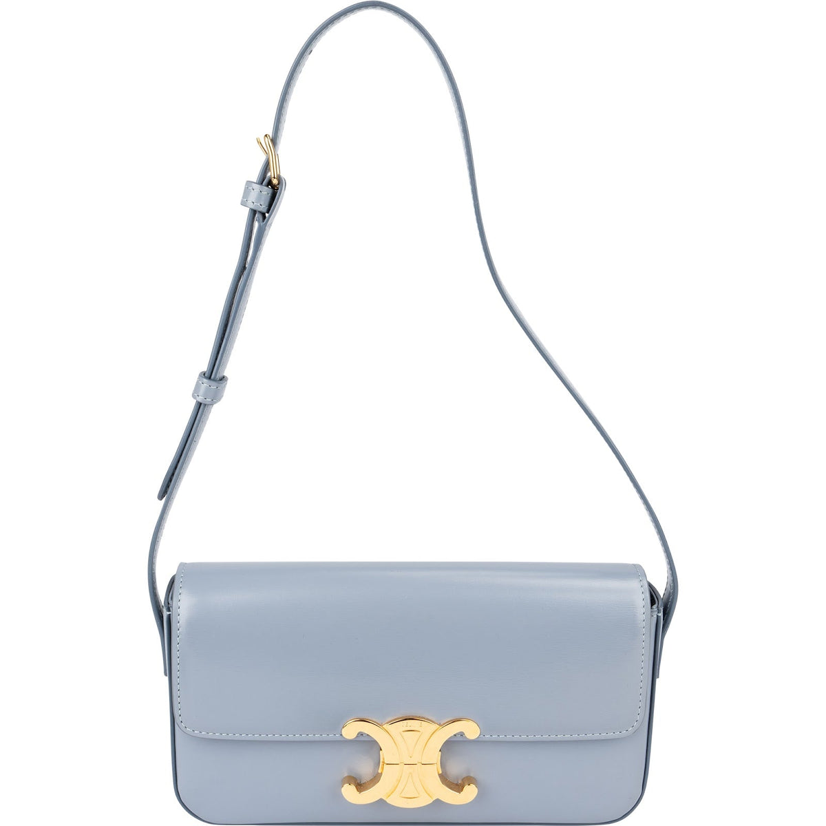 Celine Shiny Calfskin Teen Triomphe Shoulder Bag