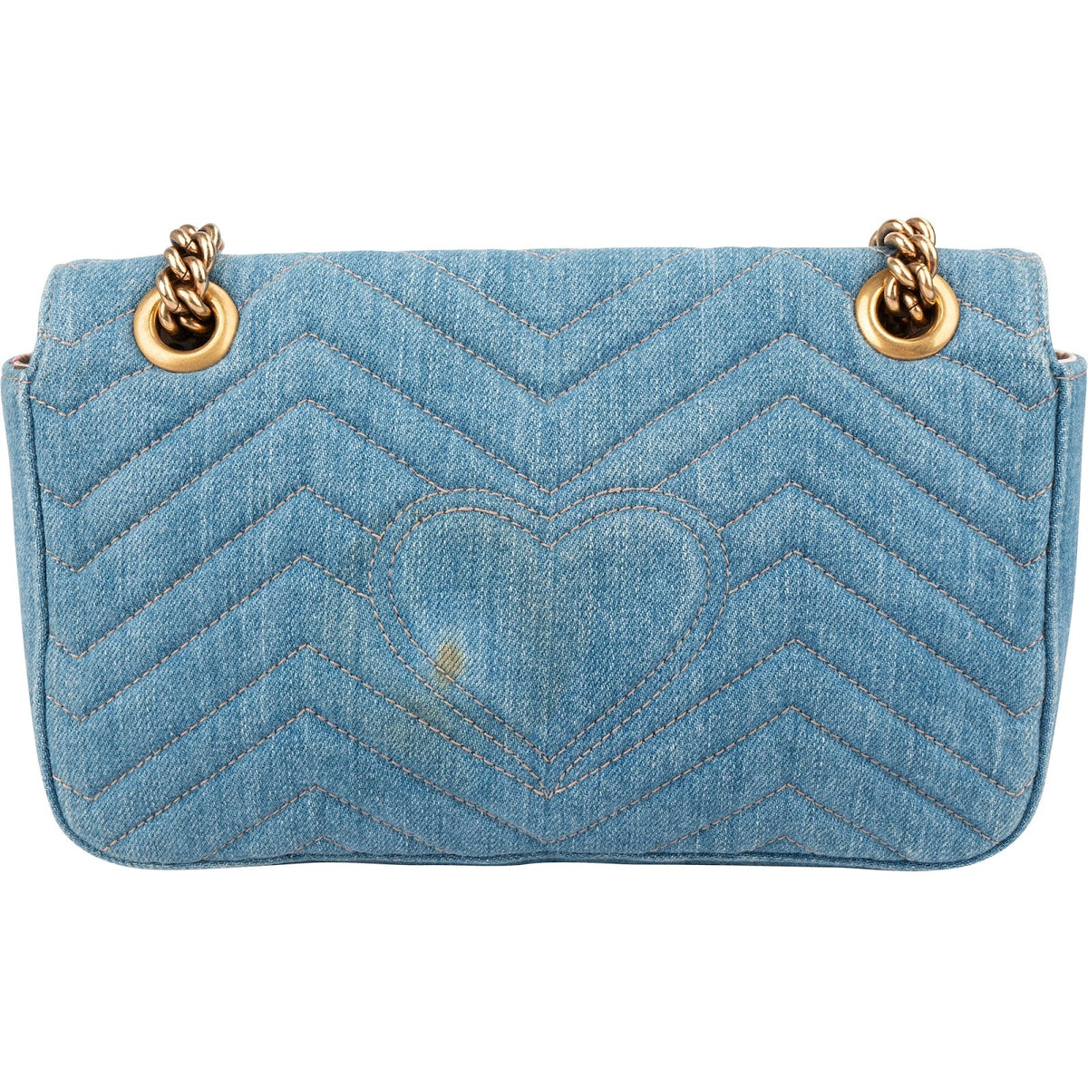 Gucci Denim Matelassé Denim Pearl Marmont Umhängetasche, Bild 4 von 12