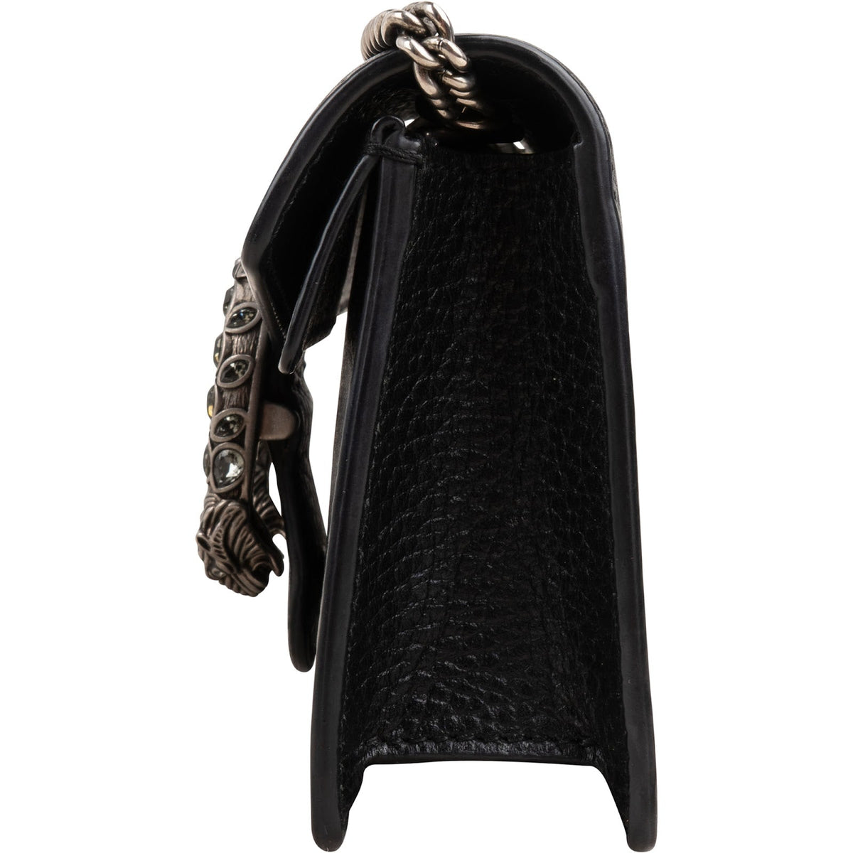 Gucci Grained Leather Crystal Dionysus Super Mini Crossbody Bag
