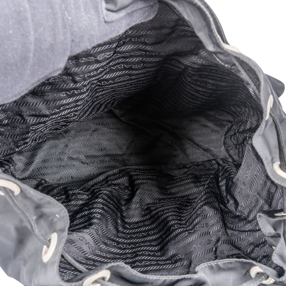 Prada Black Nylon Triangle Backpack