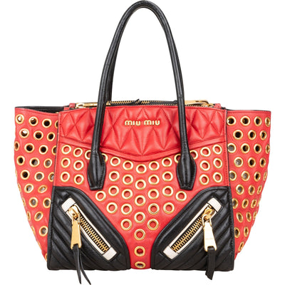 Miu Miu Bicolor Biker Tote Handtasche