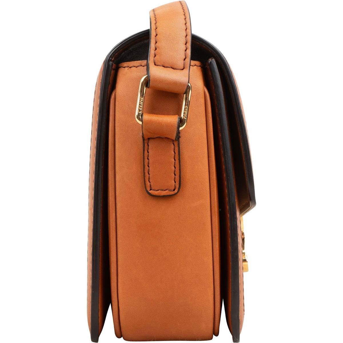 Celine Cotton & Calfskin Small Teen Triomphe Crossbody Bag