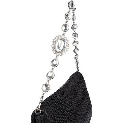 Miu Miu Matelassé Nappa Leather Crystal Shoulder Bag