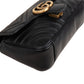 Gucci Red Leather GG Marmont Flap Crossbody Bag