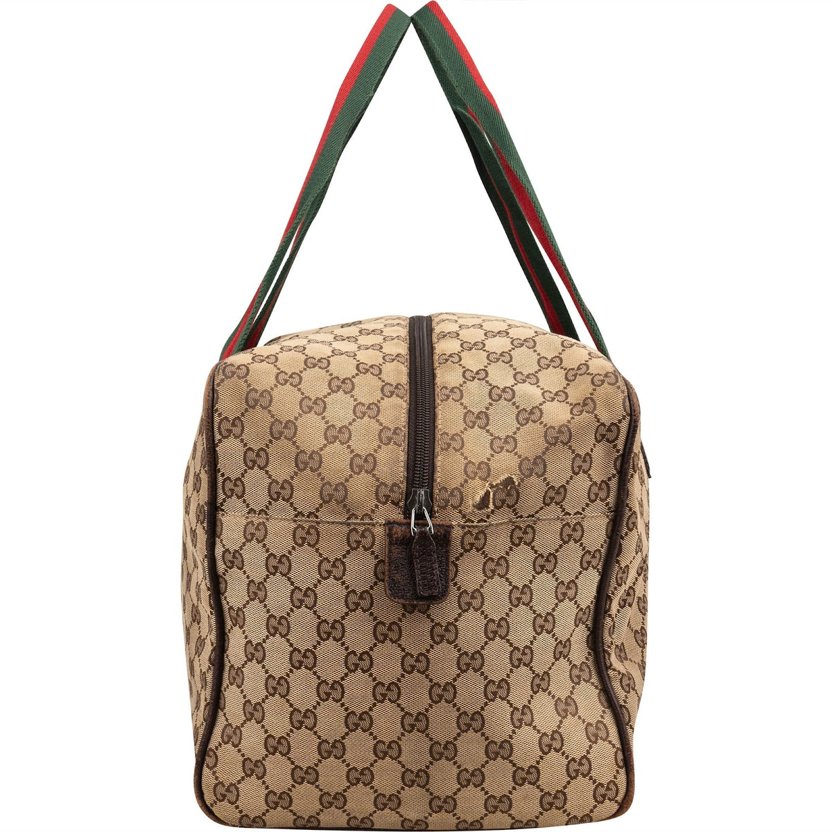 Gucci Monogram GG Canvas Web Boston Handbag