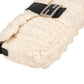 Fendi Black Wool Knit Baguette Shoulder Bag