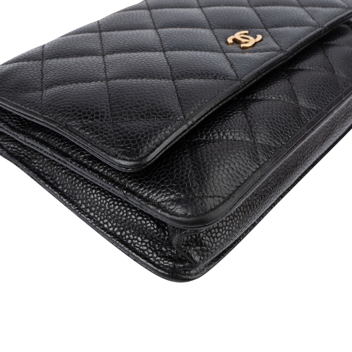 Chanel Quilted Caviar Leather Wallet On Chain Crossbody Bag