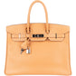 Hermès Fjord Leather Birkin 35 Handbag Beige Brown Palladium Hardware