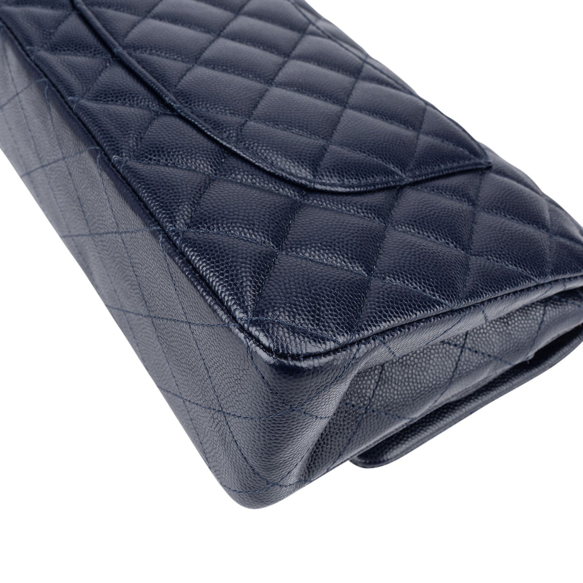 Chanel Quilted Caviar Leather Medium Gold Double Flap Shoulder Bag
