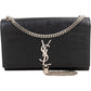 Yves Saint Laurent Kate Tassel aus Leder in Krokooptik – Vorderansicht