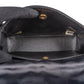 Chanel Navy Quilted Satin Top Bar 24K Gold Single Flap Small Crossbody Bag